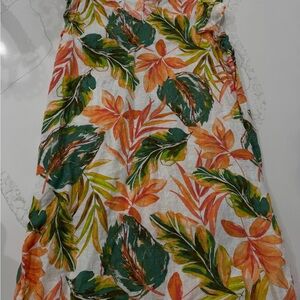 Nicole Miller Multicolor Leaf Print Dress